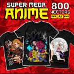 800+ New Anime Tshirt Design POD Bundle - Image 2